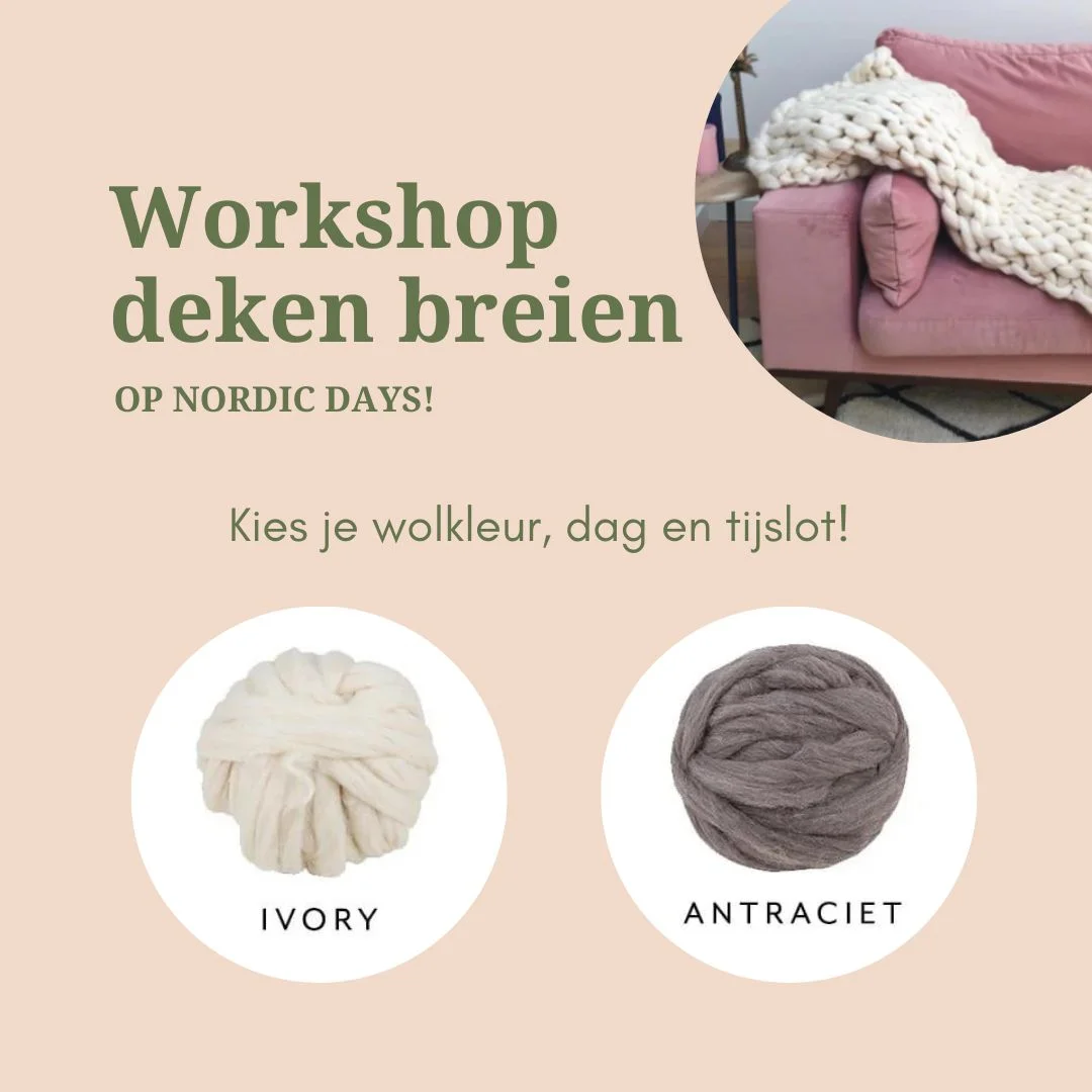 Kom jij ook gezellig naar de workshop deken breien op Nordic Days
