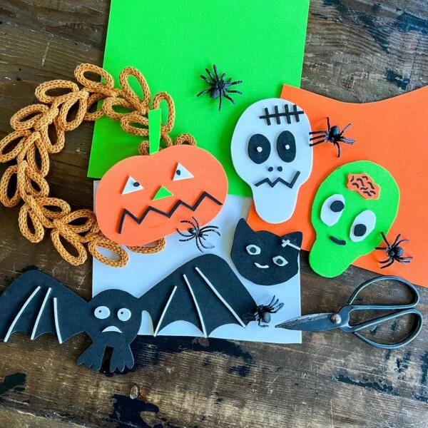 Halloween magneten gemaakt van foam door tante Knotje.