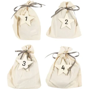 4 zakjes met een verrassing Do It Yourself project. Verras je zelf met een creatief project in december.