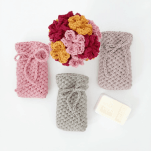 Zeepzakje langwerpig | DIY pakket haken | Diverse kleuren.