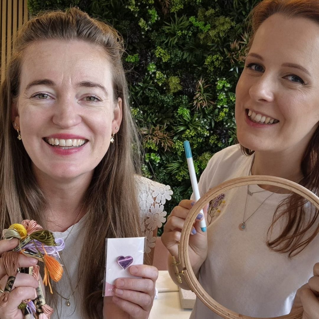 Leren borduren met Saar en Saar van September18.nl