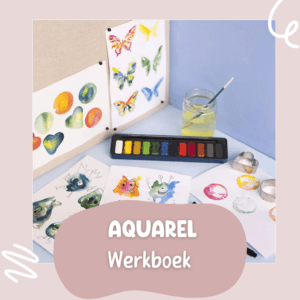 Werkboek aquarel voor kids voorblad.