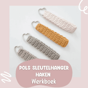 Werkboek pols sleutelhanger haken voorblad.