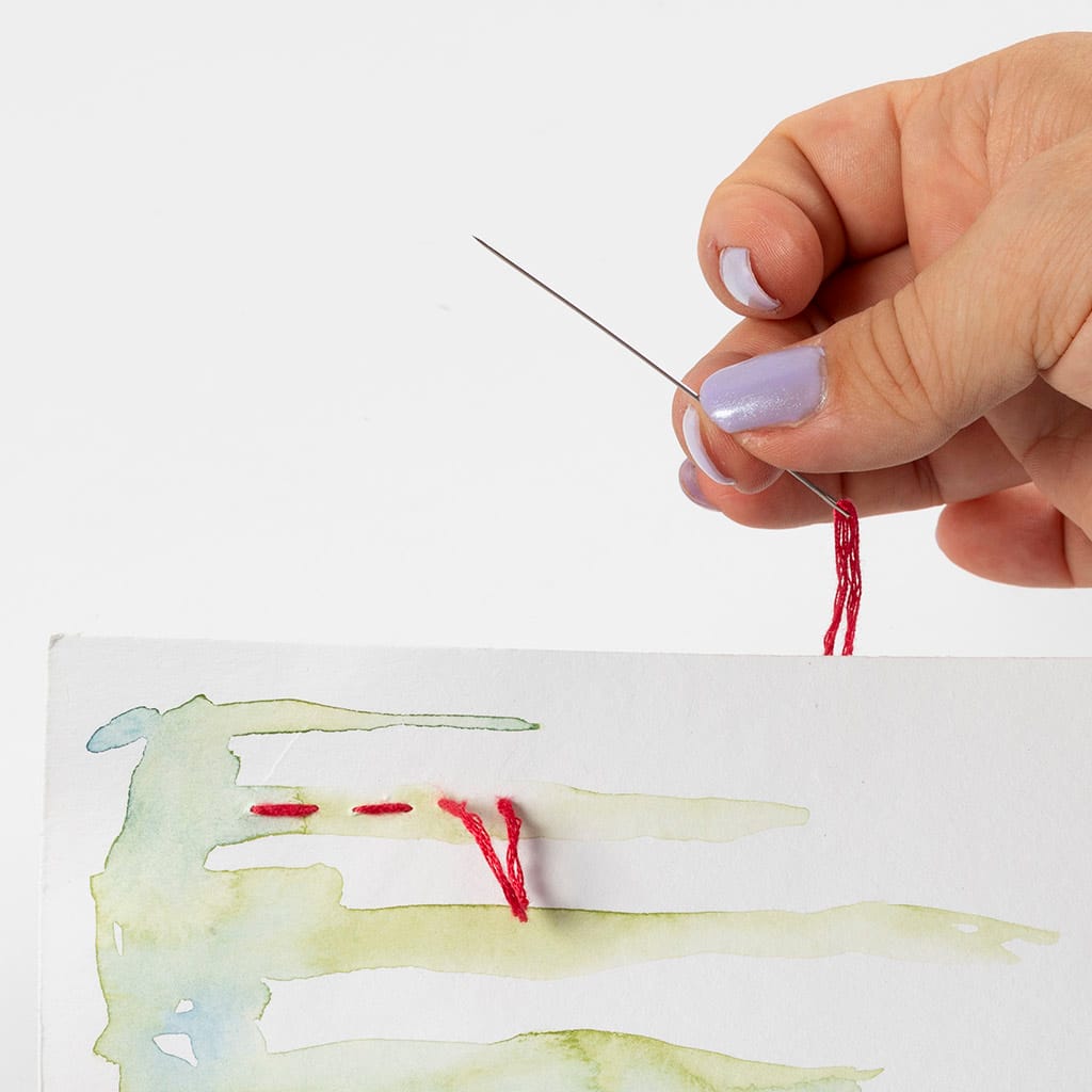 Borduur op kaarten met aquarel.