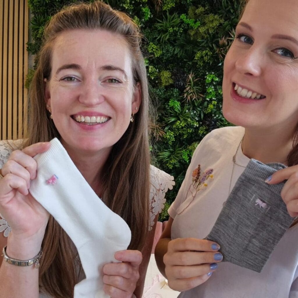 Sokken borduren met September18.