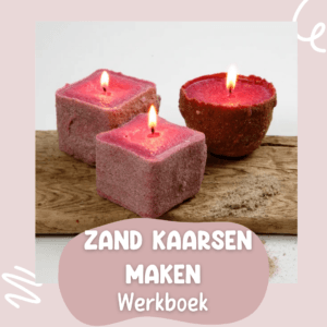 Zand kaarsen maken tutorial digitaal werkboek voorblad
