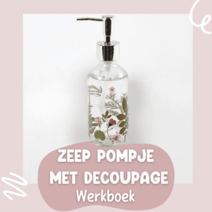 Zeep pompje decoupage voorblad patroon.
