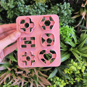 Uitsteker voor polymeer klei oorbellen in 6 motieven.