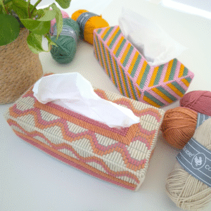 Tissuebox borduren met cosy fine durable garen