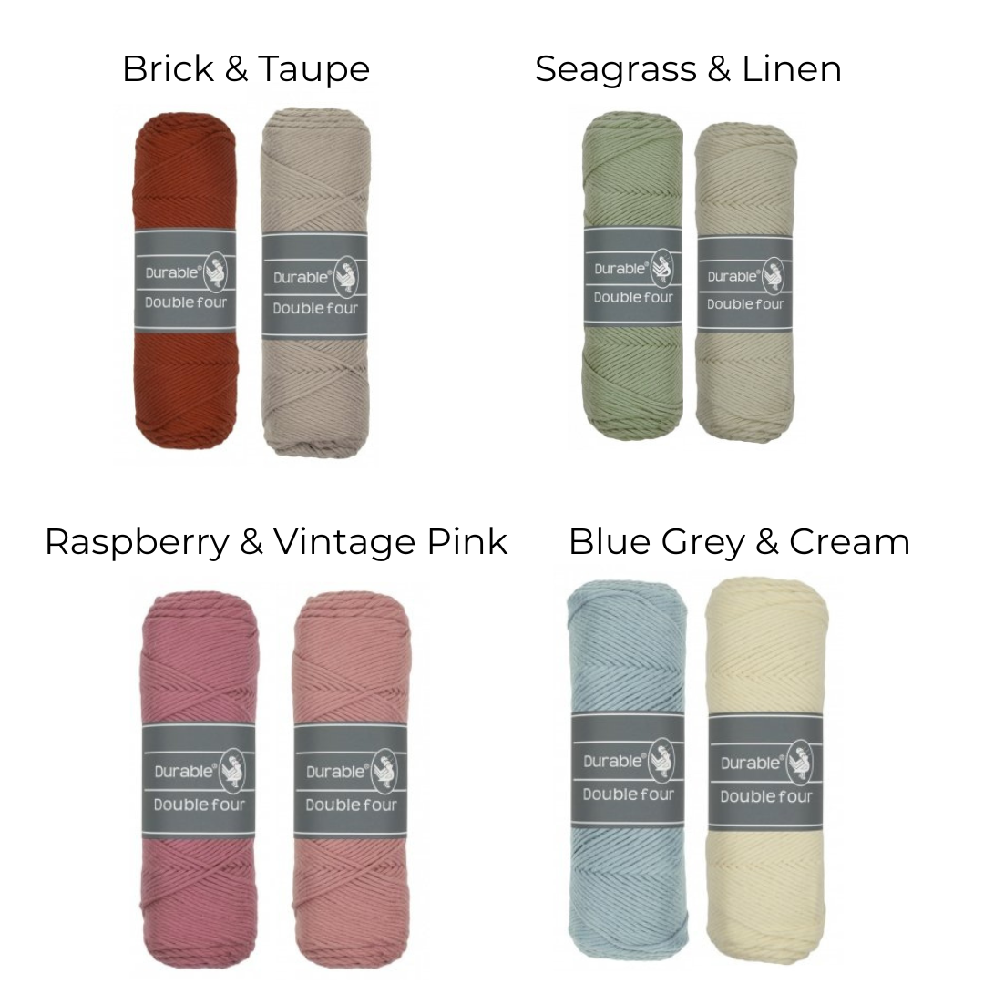 variaties zelfgemaakte lamp haken met durable double four garens