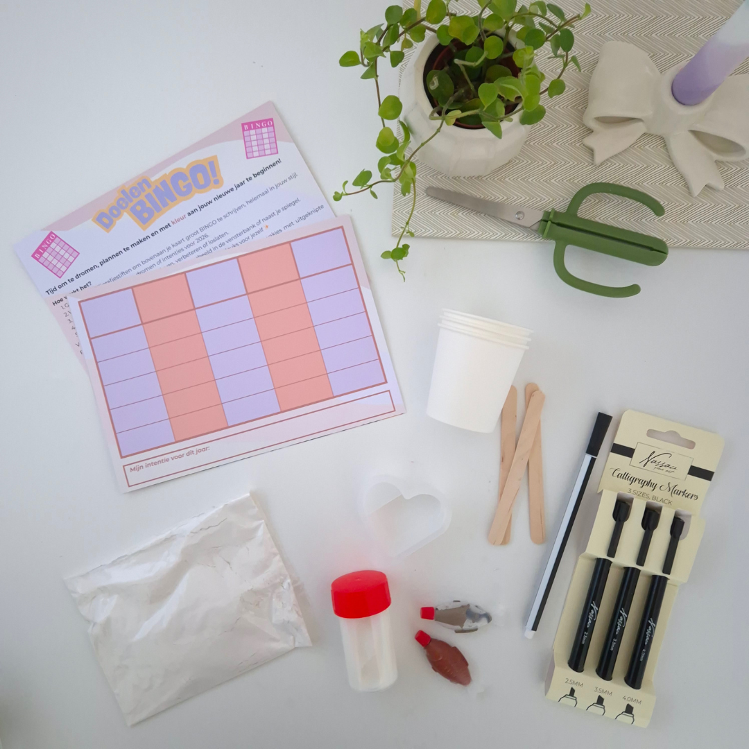 Inhoud van de complete Jesmonite box.