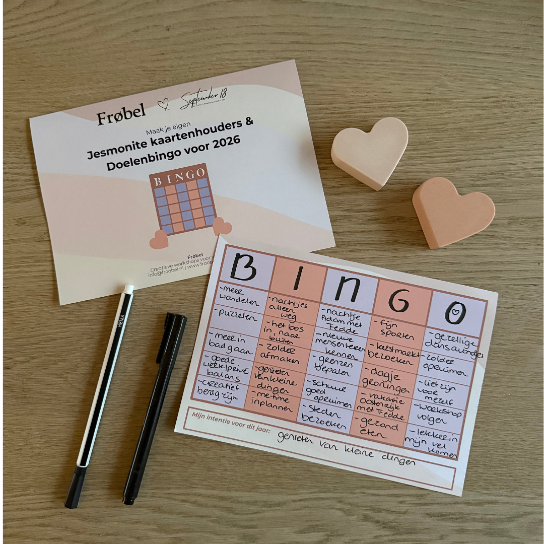 Vul je eigen BINGO kaart met dromen en doelen voor 2026.